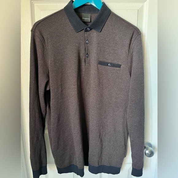 Mens Bugatti Long Sleeve Polo Shirt Size Large Like NEW - Picture 9 of 16